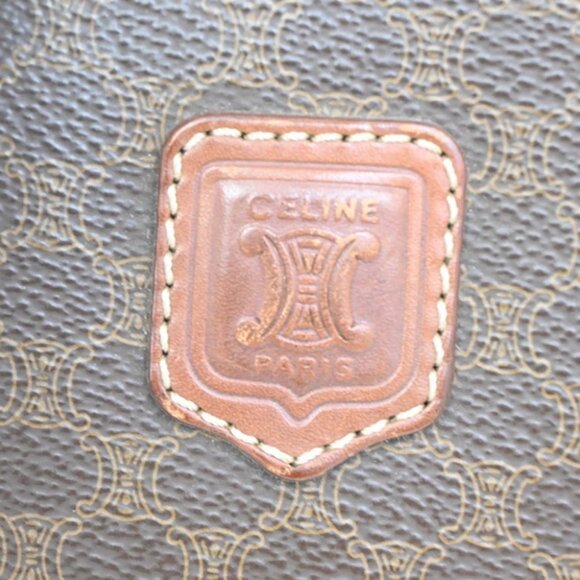 CELINE Logo Macadam Pattern Clutch Pouch Bag PVC Leather Brown GHW Italy 09KB626 - Picture 13 of 16